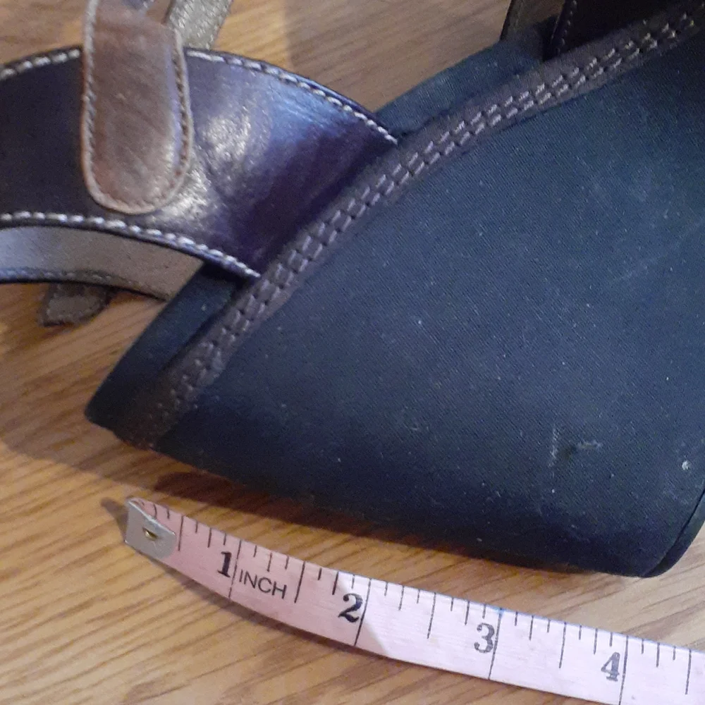 MARNI Brown Leather Platform Wedges Sandals Sz 37/7